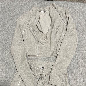 Fashion Nova Gray Track Pants & Joggers Set